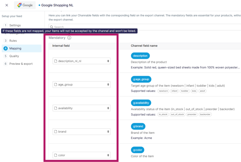 Channable-verplichte-velden-Google-shopping-feed