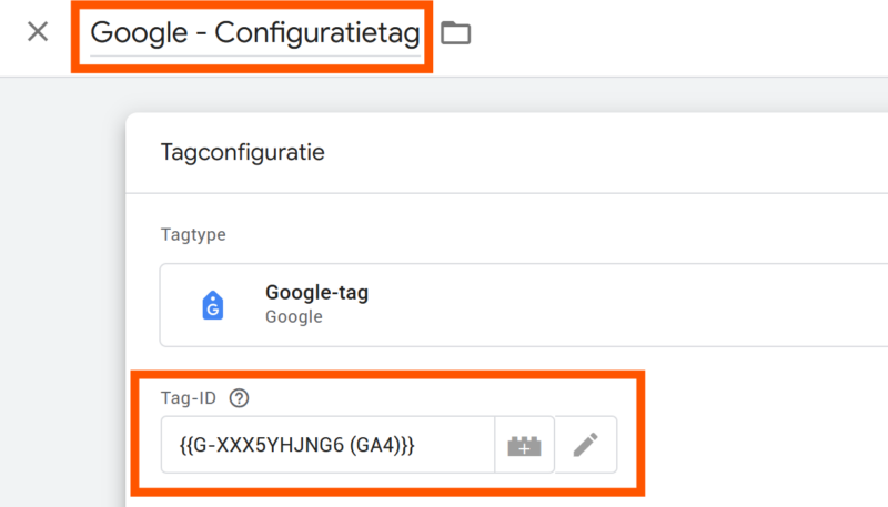 Google tag in GTM instellen