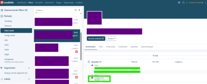 ddreklame - leadinfo: gevonden via chatGPT