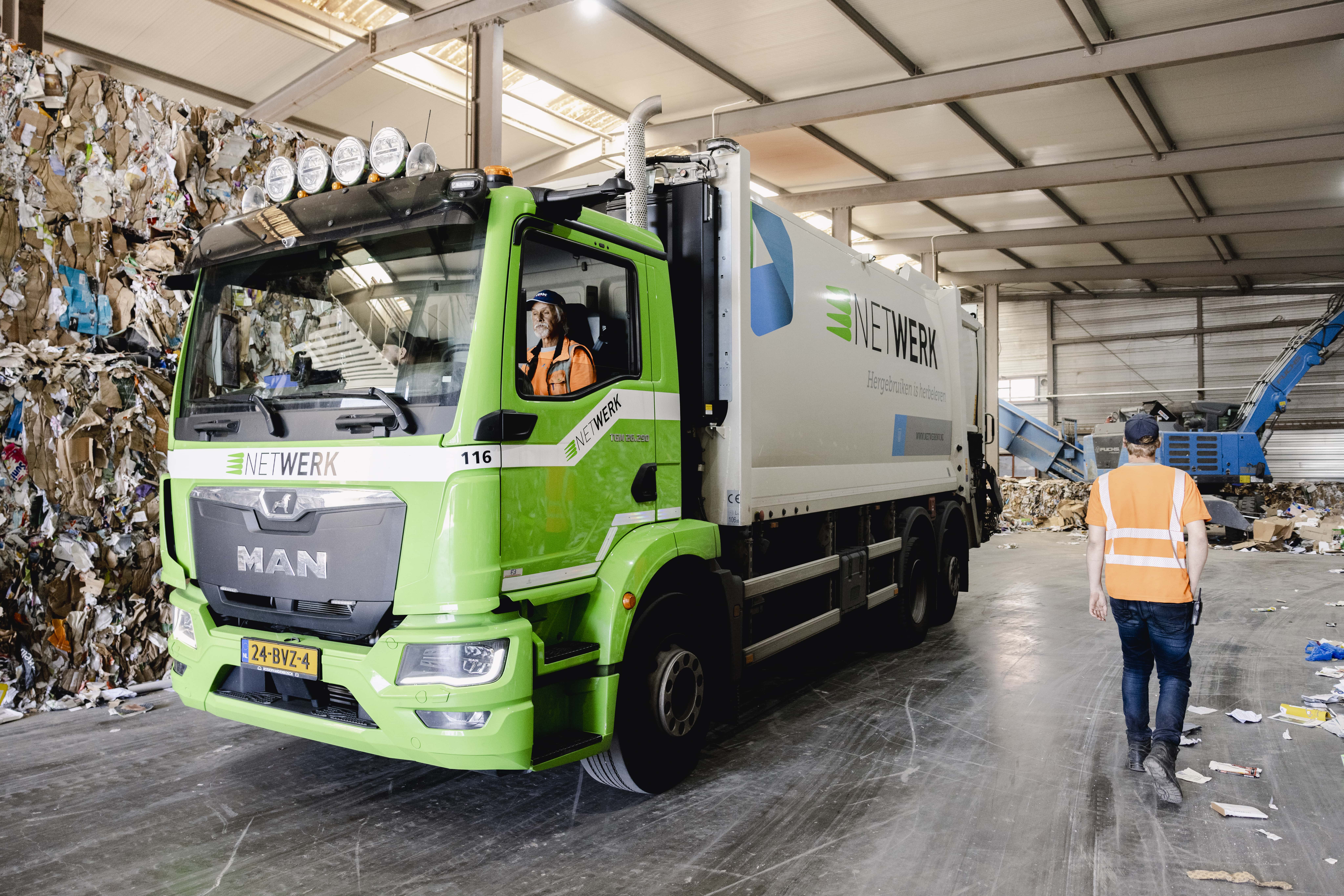 Netwerk vrachtwagen binnen